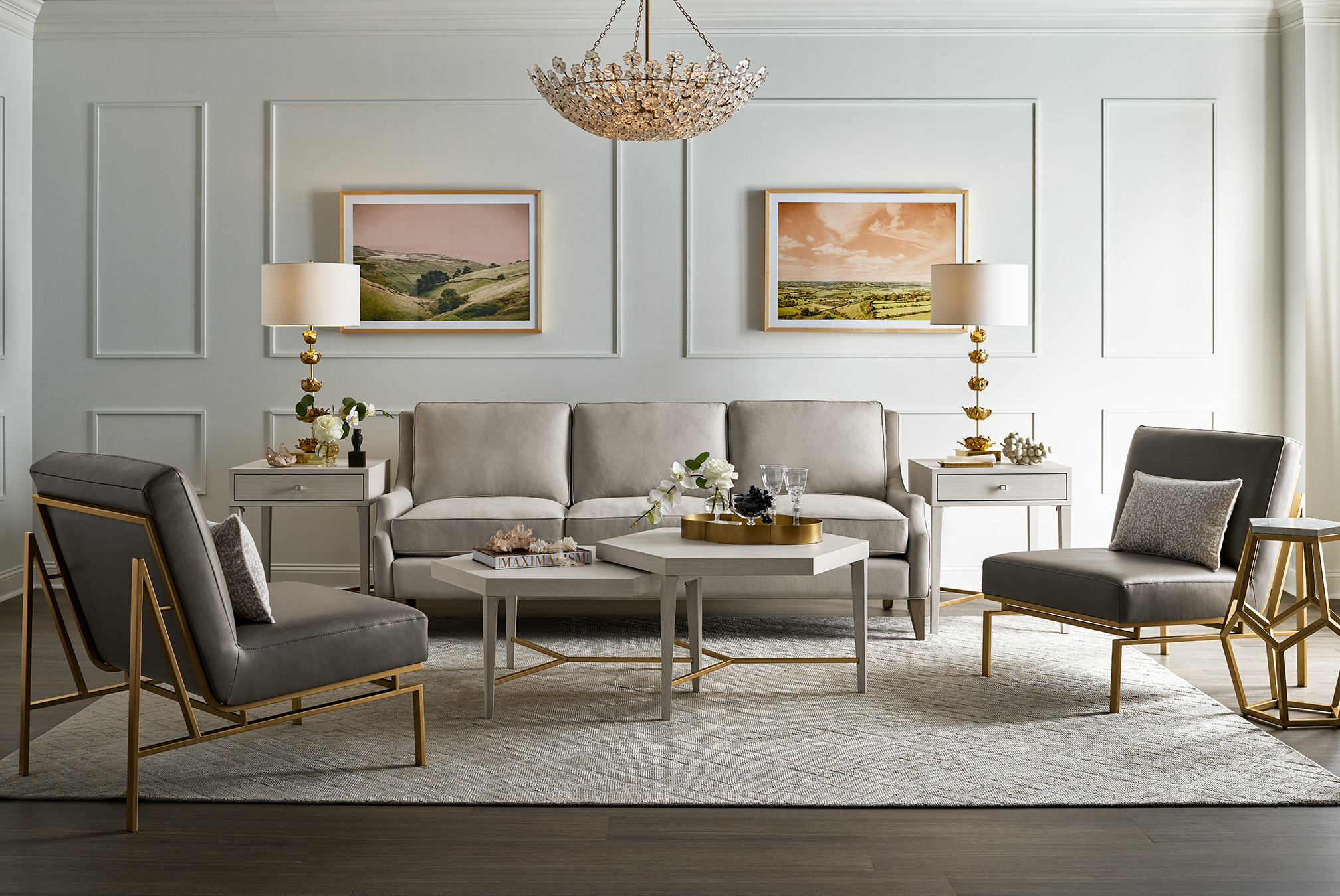 Image of living room furnishings from the Miranda Kerr Home collection