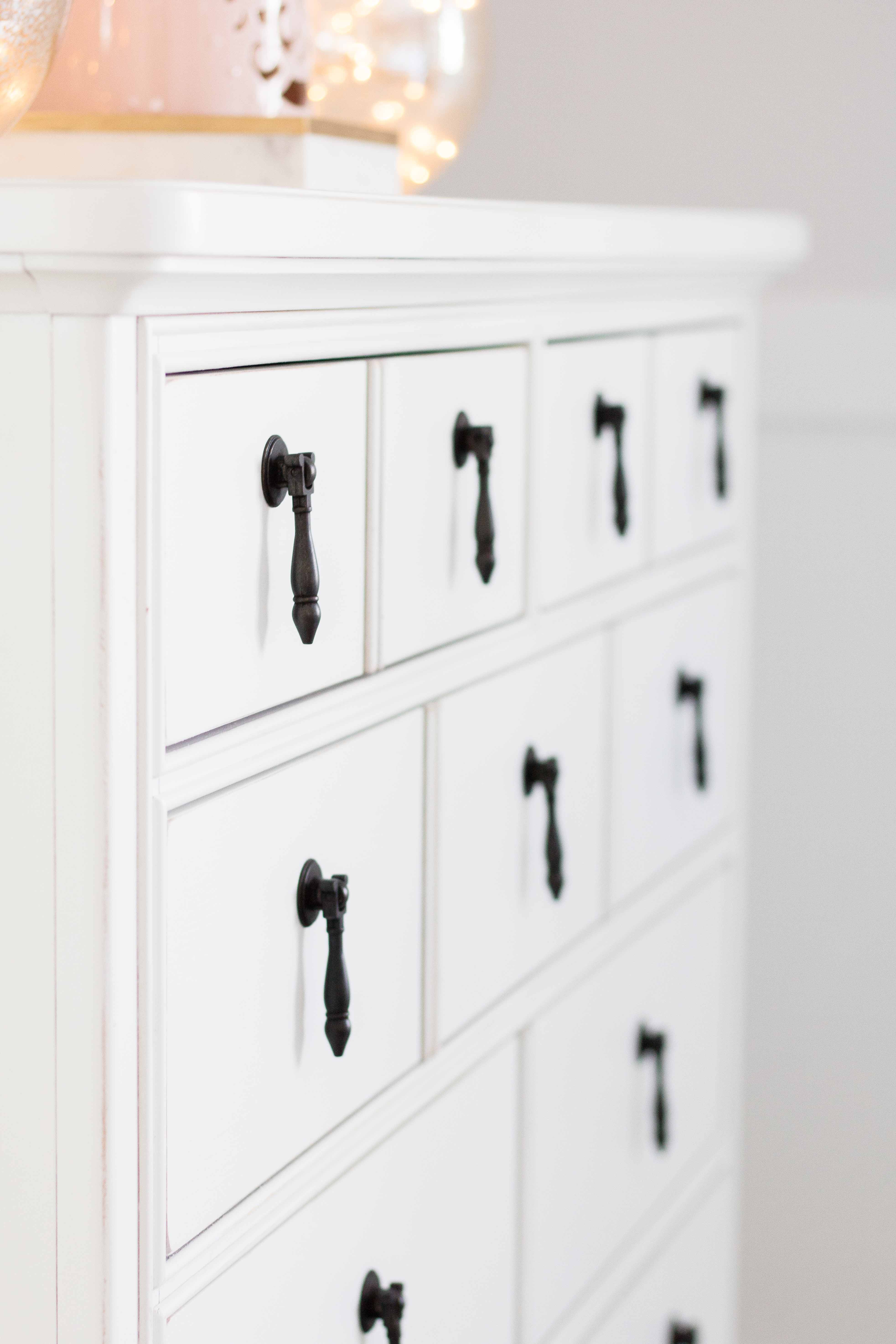 White bedroom dresser